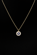 Elegant 18K Gold Evil Eye Necklace